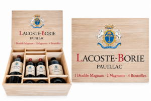 Caisse Variation Lacoste-Borie : un double magnum, deux magnums et quatre bouteilles