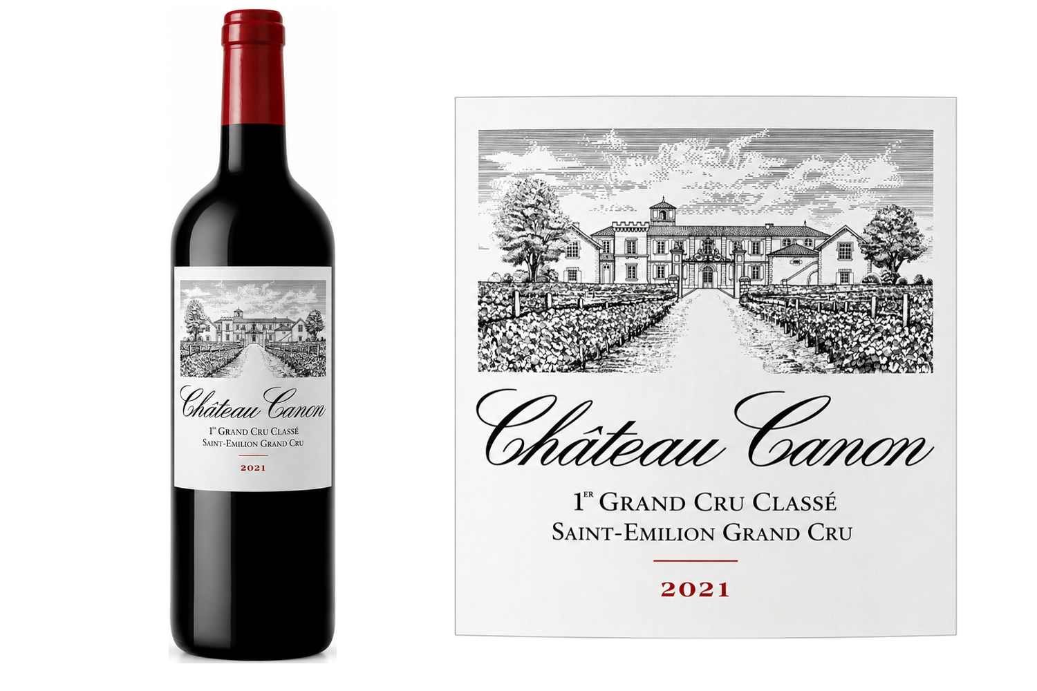 Château Canon 2021 · bouteille et étiquette