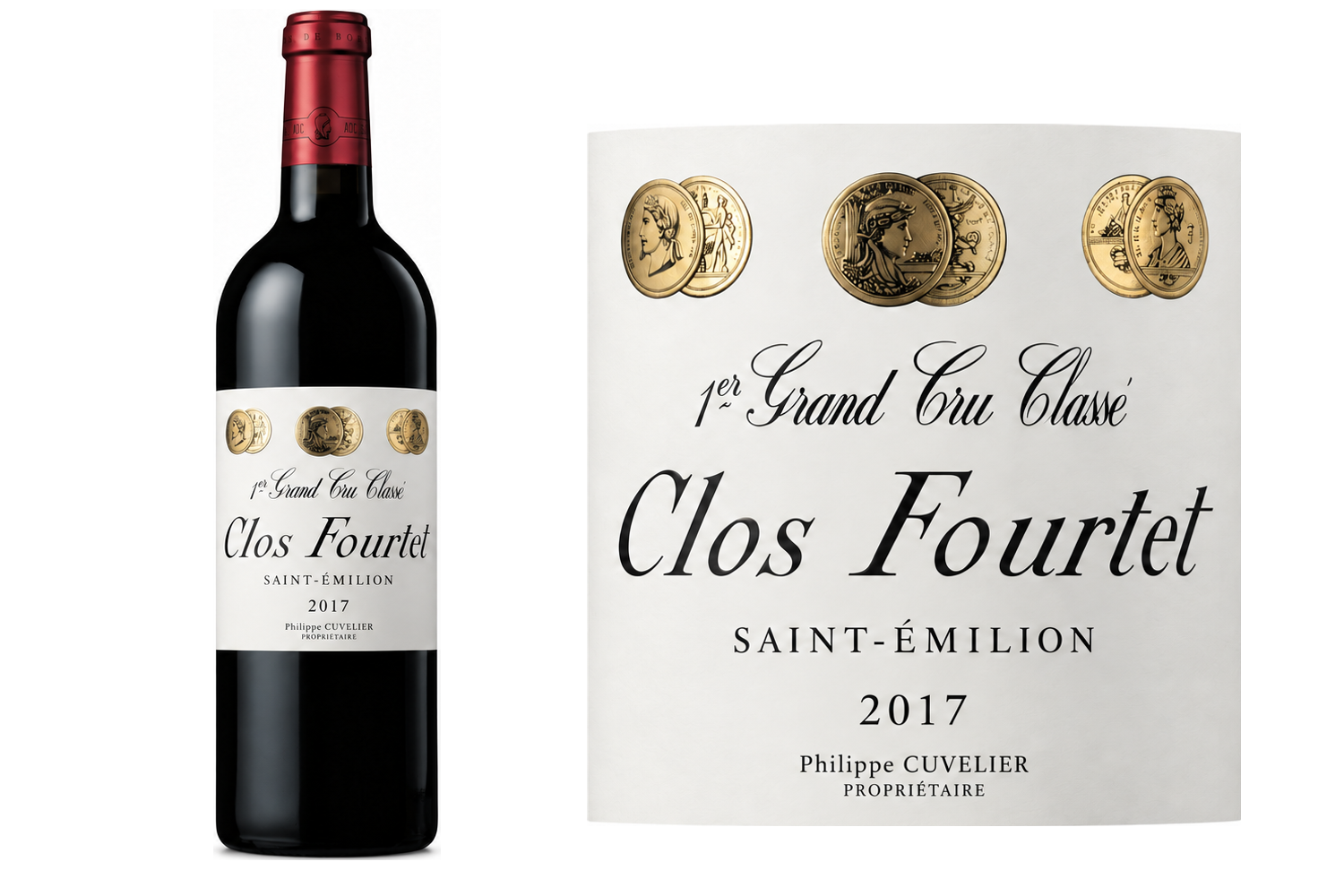 Clos Fourtet 2017 · bouteille et étiquette