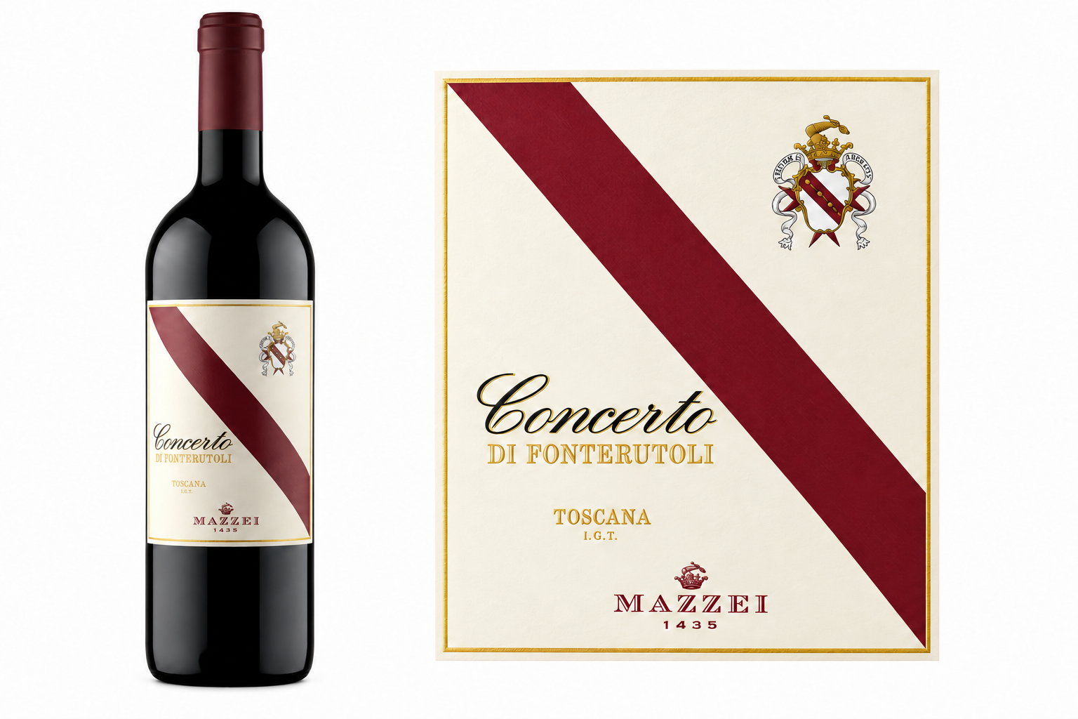 Mazzei – Concerto Di Fonterutoli 2020 · bouteille et étiquette
