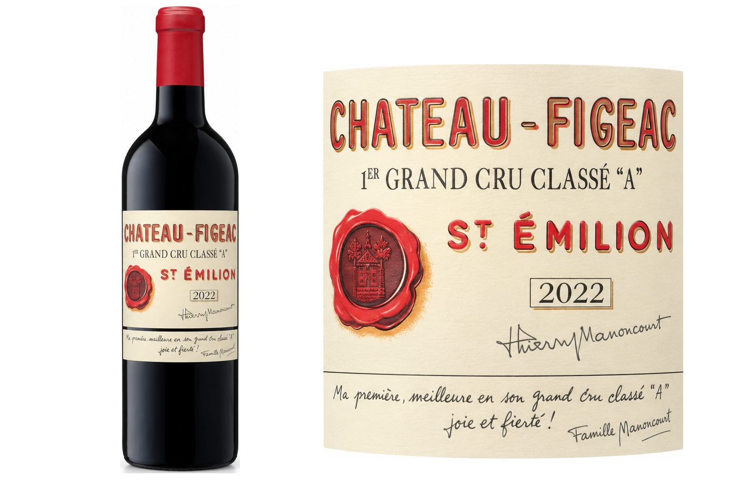 Château Figeac 2022 · bouteille et étiquette