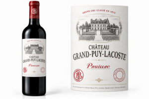 Bouteille et étiquette de Grand puy Lacoste, Pauillac