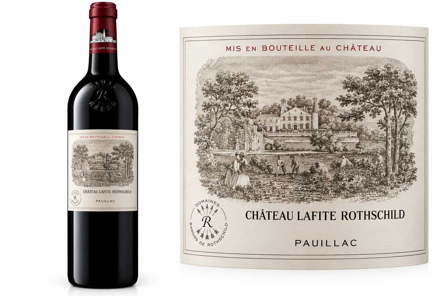 Château Lafite Rothschild 2018 · bouteille et étiquette