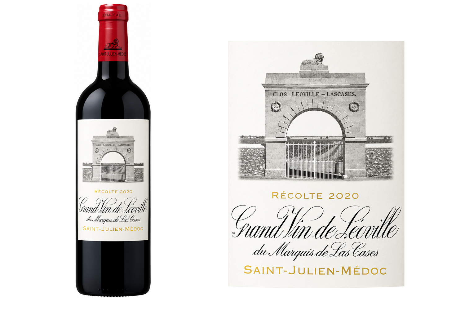 Château Léoville Las Cases 2020 · bouteille et étiquette