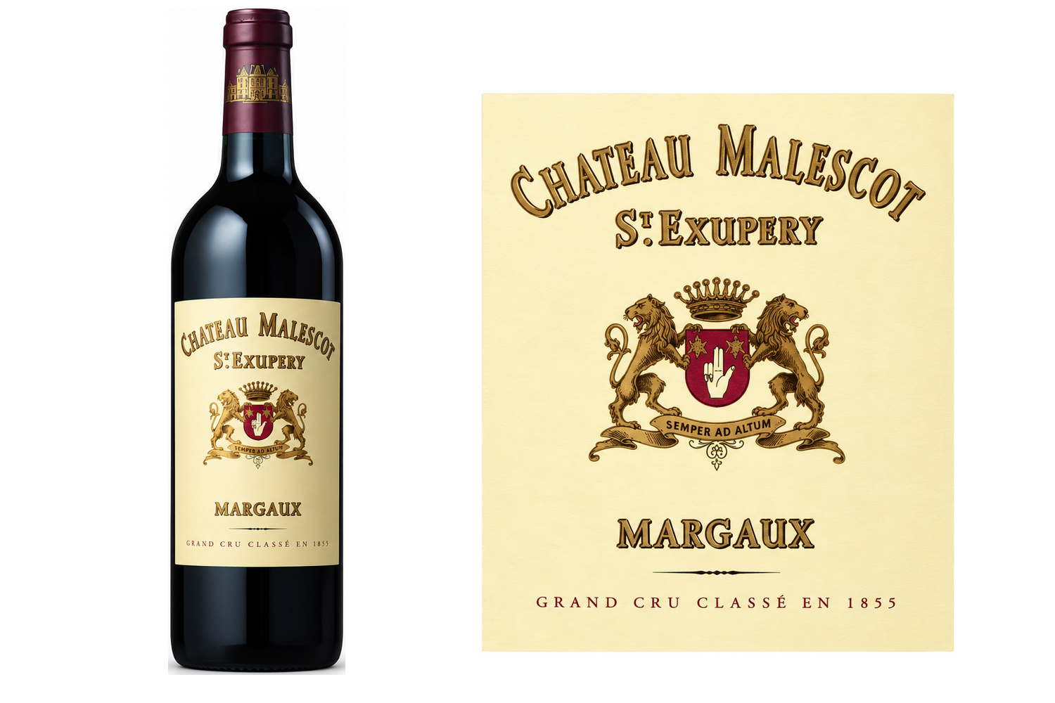 Château Malescot Saint-Exupéry 2022 · bouteille et étiquette