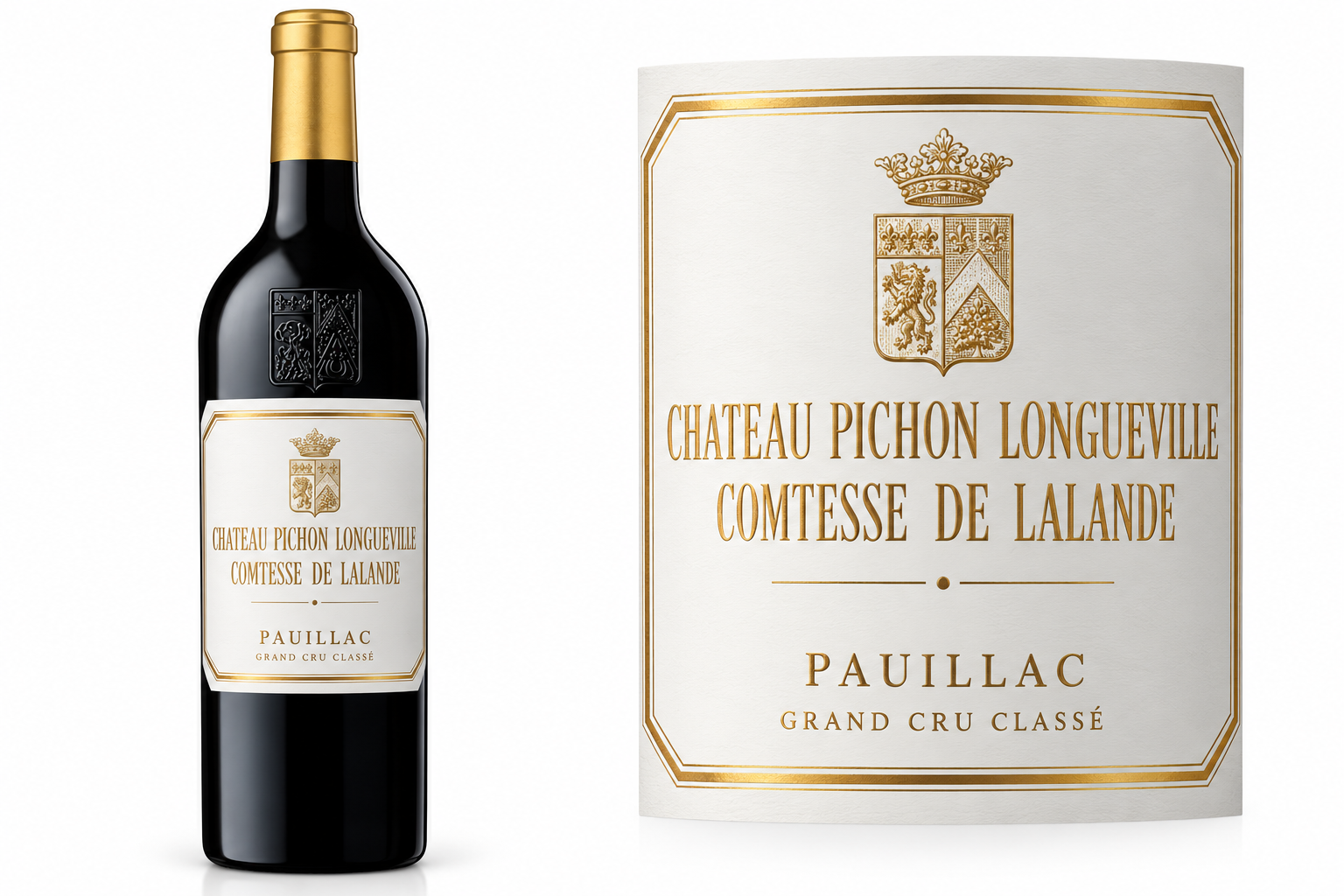 Château Pichon-Longueville Comtesse de Lalande 2022 · bouteille et étiquette